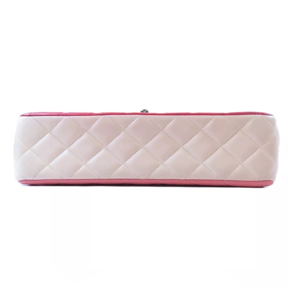 Auth Chanel Pink Quilted CC Valentine Hearts Flap Shoulder Bag - Picture 9 of 10